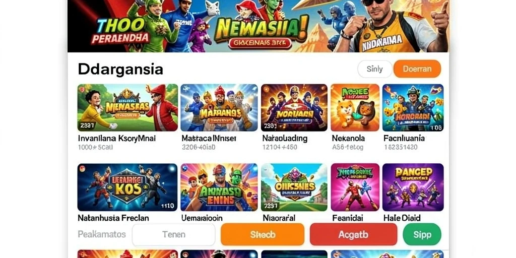 Menampilkan karakter utama dalam aksi.