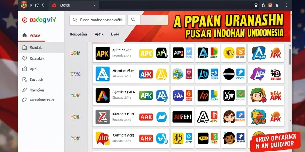 Tampilan home screen yang menarik dan user-friendly.