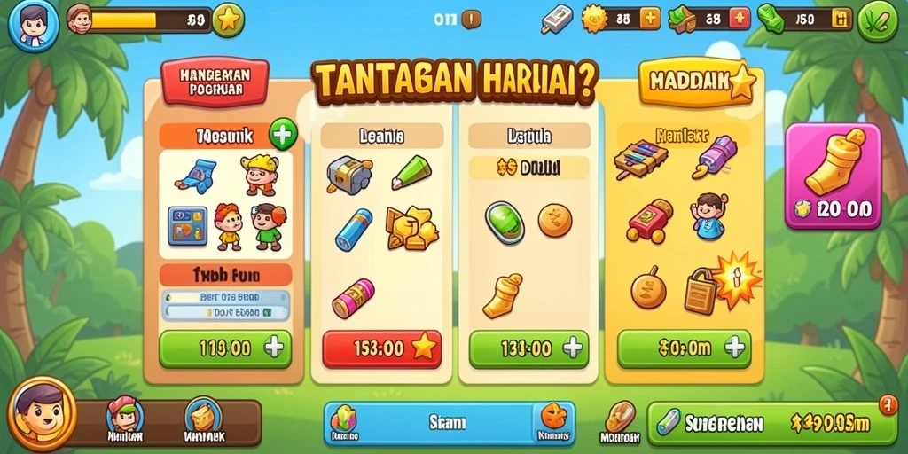Tampilan grafis yang menawan dan penuh warna.