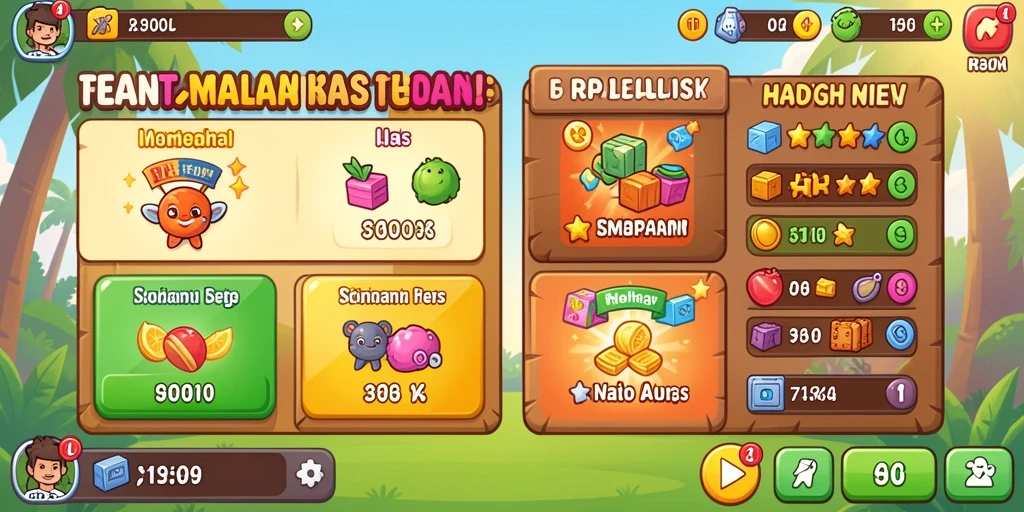 Tampilan utama FOMOTOTO dengan grafis yang menawan.