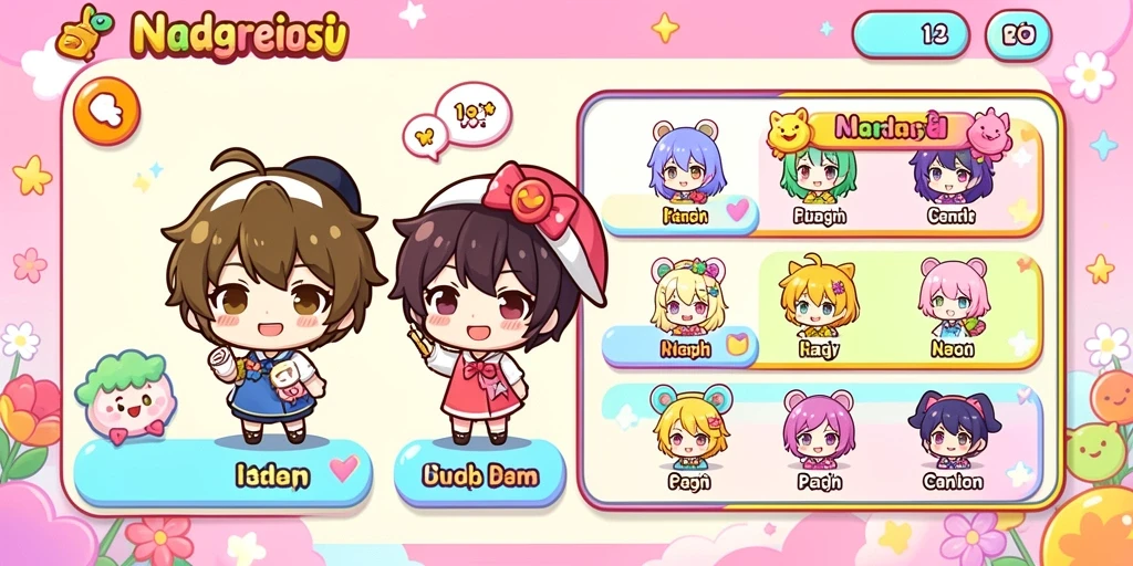 Tampilan menu utama HIBIKIWIN yang menarik.