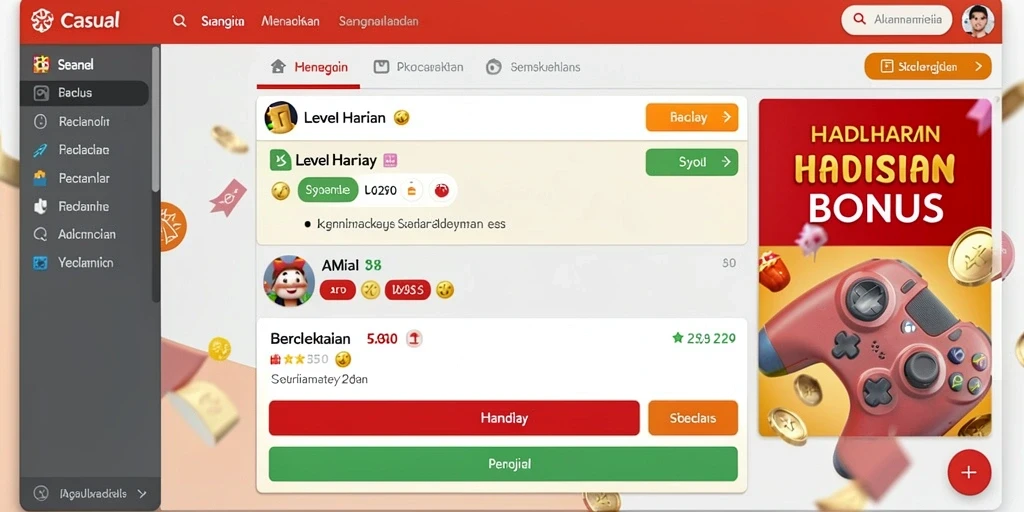 Screenshot menunjukkan karakter kucing lucu dalam aksi.