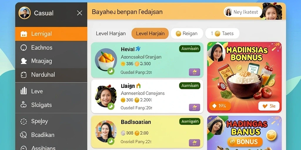 Tampilan antarmuka yang menarik dan modern.